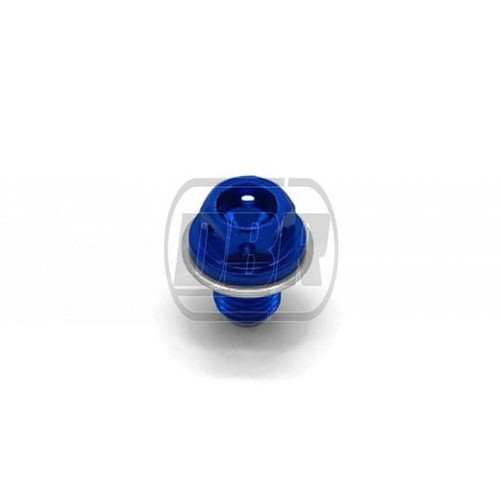 Blue cnc engine sump bolt - sump,