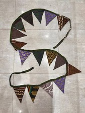 Bunting 16 Flag 13ft 4” Large Recycled Garland Home Décor Boho Party Festival UK