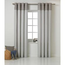 Pair Of Dublin Dove Grey Ring Top Eyelet Lined Bedroom Lounge 46"x72" 117x183cm