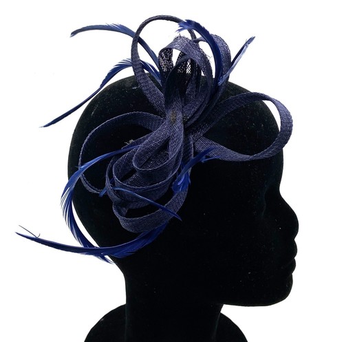 Navy blue fascinator ladies - navy,