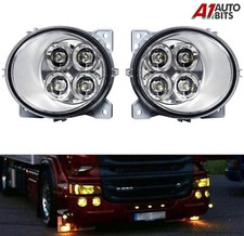 Set 2x Led Drl Fog 24v Amber Lights For Scania Series P G R T 2004 - 2016 L + R