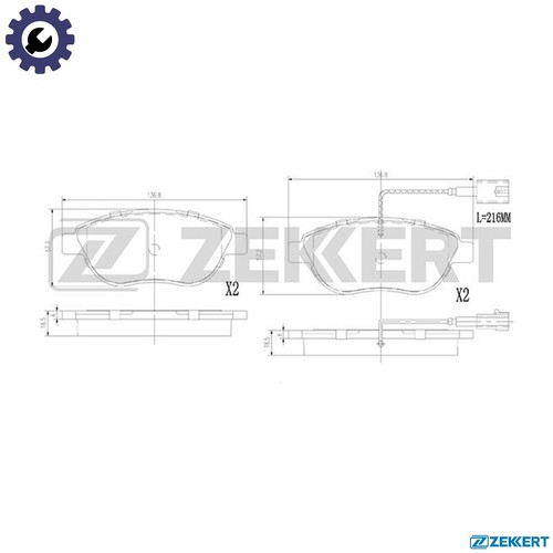 Brake pad set - disc,