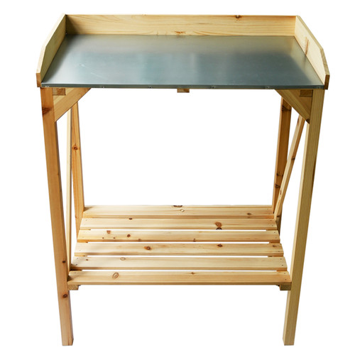 Outdoor wooden potting - potting, table