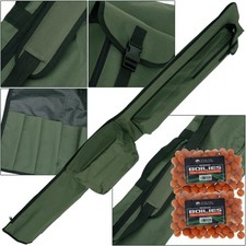 Deluxe NGT 3 + 3 Made Up Rod & Reel Padded Holdall Tackle Fishing Carp Bag Bait
