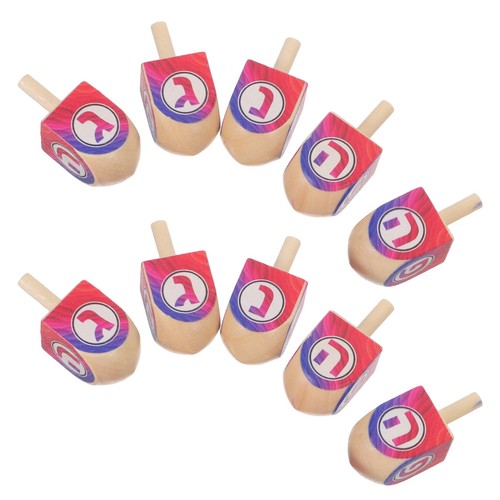 Pcs festive wooden top - 10,