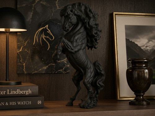 Majestic rearing horse statue - rearing,