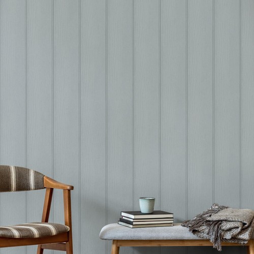 Blue wooden planks wallpaper - blue,