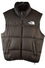 THE NORTH FACE 700 Down Padded Brown Gilet size M Mens Nuptse Puffer Retro