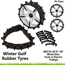 BEN SAYERS 10" GOLF TROLLEY WINTER WHEELS  STUDDED TYRES WINTER GOLF TYRES PAIR