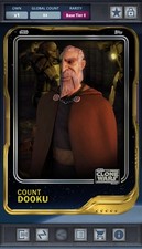 Star Wars Card Trader 2025 Series 2 Tier 8 Base - Gold 100cc - Count Dooku
