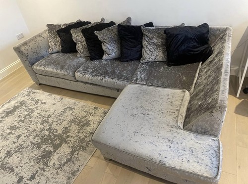 Dfs crushed velvet shaped - dfs,