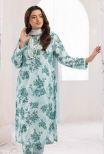 Green Floral Pakistani Dress