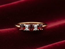 Ruby three stone trilogy ring - stone,