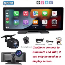 10.26" 4K Dash Cam Touch Screen Car Stereo Portable Apple Carplay Android Auto