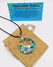 Abalone shell necklace - abalone,