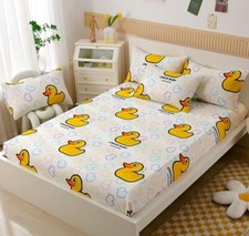 Yellow Ducks Cartoon Kids Bed
