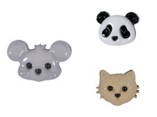 10 x Animal Head Shank Buttons