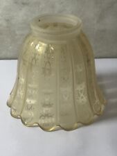 Vintage Amber Etched Glass Lamp Shade For Lighting Chandelier