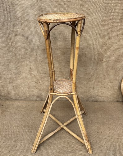 Vintage bamboo plant stand - vintage, /