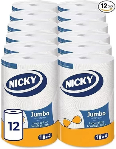 Nicky jumbo paper towel - nicky, 12