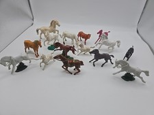 Vintage plastic toy horses - plastic,