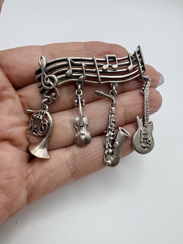 Vintage pewter silver musical - pewter,