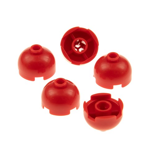 Lego brick round 2x2x1 red - 5x,