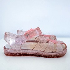 Infant Girls Pink Clear Jelly Sandals Shoes Size UK 6