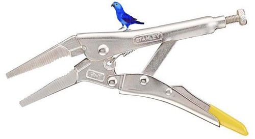 Stanley long nose mole grip - long,