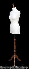 DELUXE Size 10 Female Dressmakers Dummy Mannequin Tailors CREAM Bust ROSE Stand 