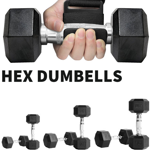 Hex dumbbells set 5kg - set, pair