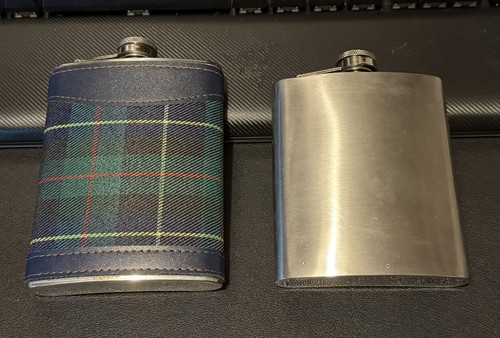 Hip flask 8oz tartan - flask,