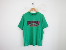 Mens BILLIONAIRE BOYS CLUB T-SHIRT Varsity Spellout Green Short Sleeve Size L