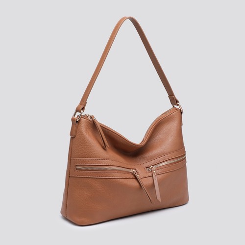 Faux leather hobo bag - faux,