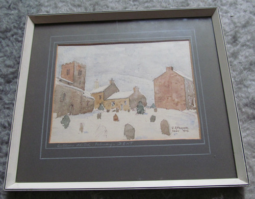Framed watercolour sketch - watercolour,