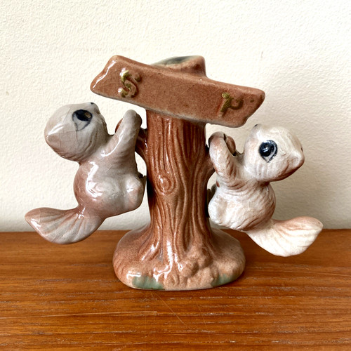 Vintage ceramic salt pepper - vintage, &