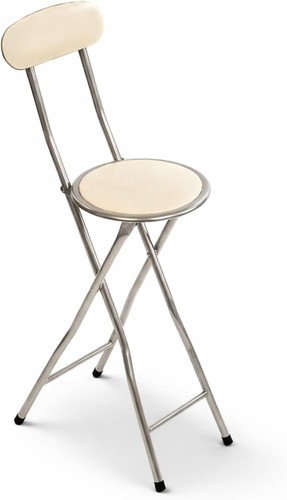 White padded folding high - high, back