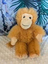 Rare Teddy Mountain Brown Monkey Plush Soft Toy 10"