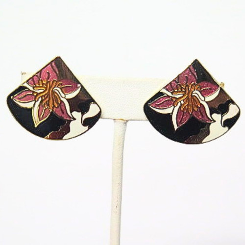 Vintage estate floral enamel - vintage,