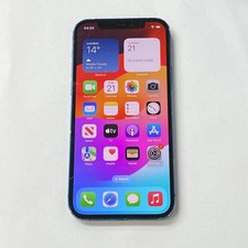 iPhone 12 64GB Blue Unlocked iOS17 87% Battery - Grade D Damaged Back