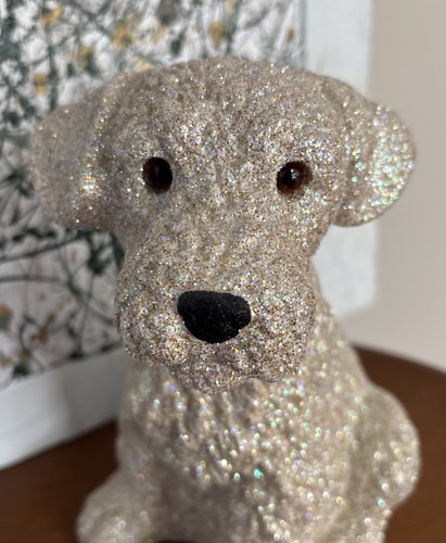 Vintage disco glitter puppy - disco,