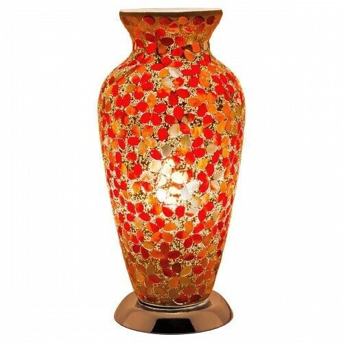 Mosaic glass vase - -, red