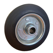 160mm x 40mm SOLID WHEEL with METAL RIM to suit jockey wheel trailer caravan