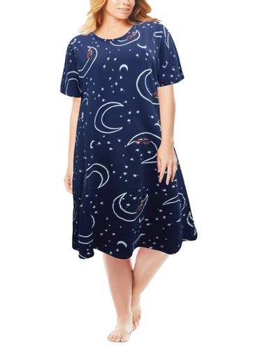 Navy pure cotton stars - ex,