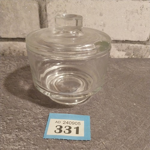 Vintage glass jam pot - , with