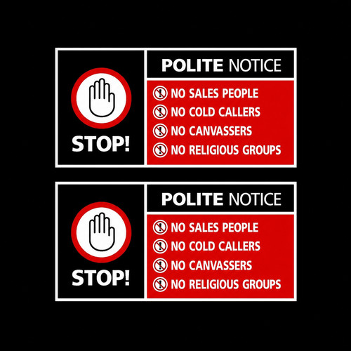 Stop cold calling door - 2,