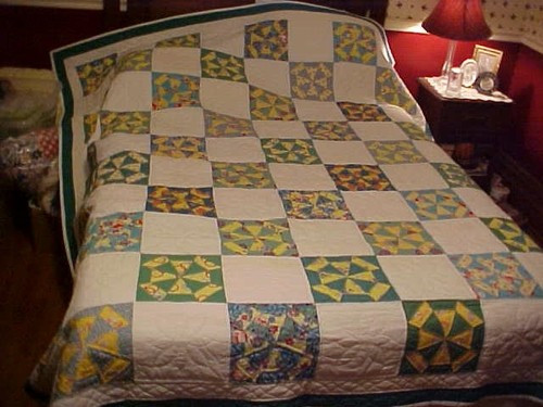 Hand made quilt fan - hand, in