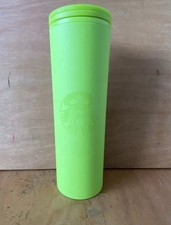 STARBUCKS ACRYLIC DOUBLE WALL FLASK TUMBLER 475ML YELLOW **NEW**