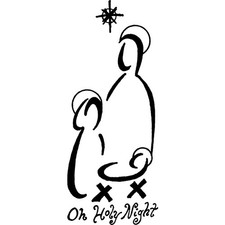 'Nativity Scene' Unmounted Rubber Stamp (RS015354)