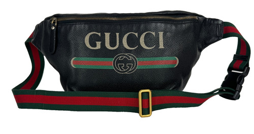 Gucci auth black leather web - gucci,